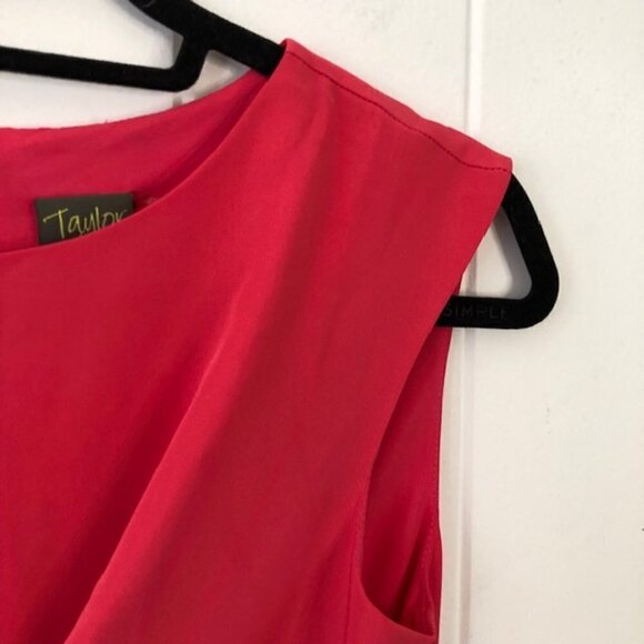 Taylor Womens Dress Pink V-Neck Lined Size 2 - Picture 5 of 10